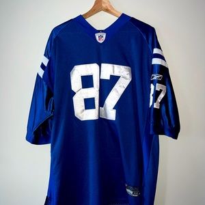 NFL Indianapolis Colts Reebok Stitched Jersey - Blue Reggie Wayne - Size 56/XXL